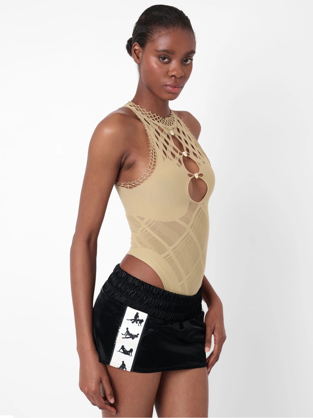 Poster Girl Lulu Bodysuit in Clay
